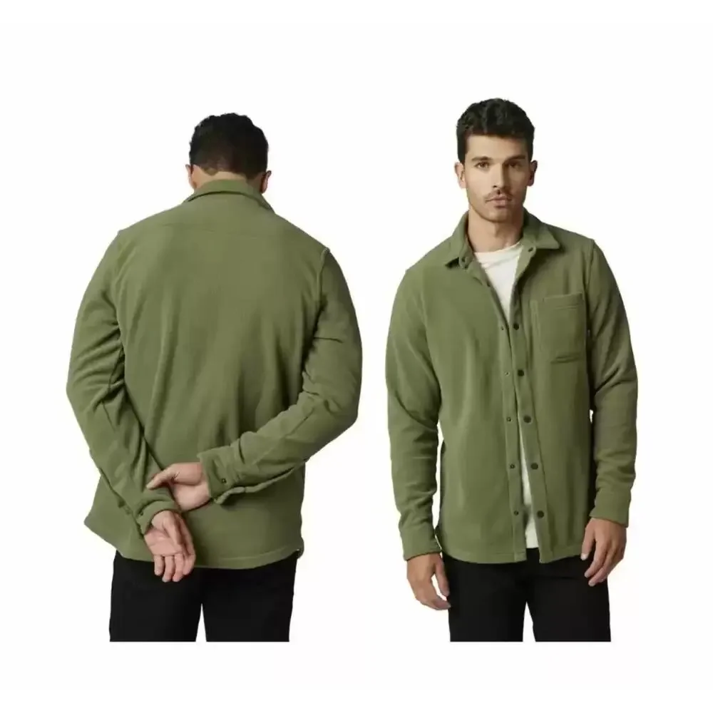 FOX Racing Men's High Desert Fleece‎ Shirt-Army Green-Size Medium-EUC